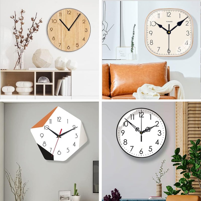 EMOON 3 Pieces Silent Clock Mechanism Replacement Kit, Battery Operated Clock Movement Parts with 7 Pack Clock Hands (Total Shaft Length 16mm,20mm,23mm) - Image 4