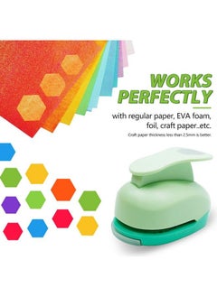 UCEC Hexagon Punch 2 Inch Paper Punch Circle Cutter For Paper Crafts Large Hole Punch Paper Punch Shapes For Crafting Scrapbooking Cards Arts Fun Projects  - Image 5