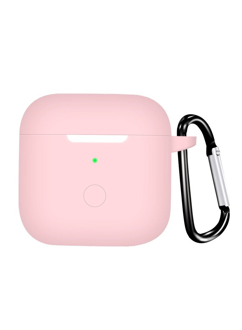 Silicone Earphone Case for Xiaomi Redmi Buds 3 with Carabiner, Pink - Image 2