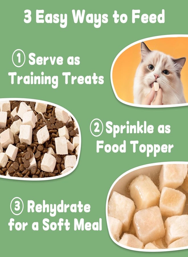 مكافآت PETPURO المجففة بالتجميد بنكهة الدجاج النيء للقطط والكلاب، 7.1 أونصة - مكعبات دجاج مكونة من عنصر واحد، غنية بالبروتين، بحجم اللقمة، خالية من الحبوب، وجبات خفيفة لتدريب الحيوانات الأليفة الصغيرة من الكلاب والقطط - Image 5