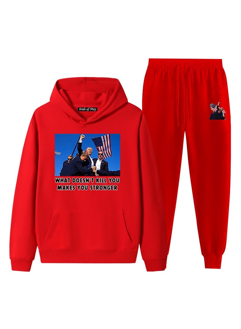 KUYING New Trump Printed Long Sleeved Sports Suit - Image 1