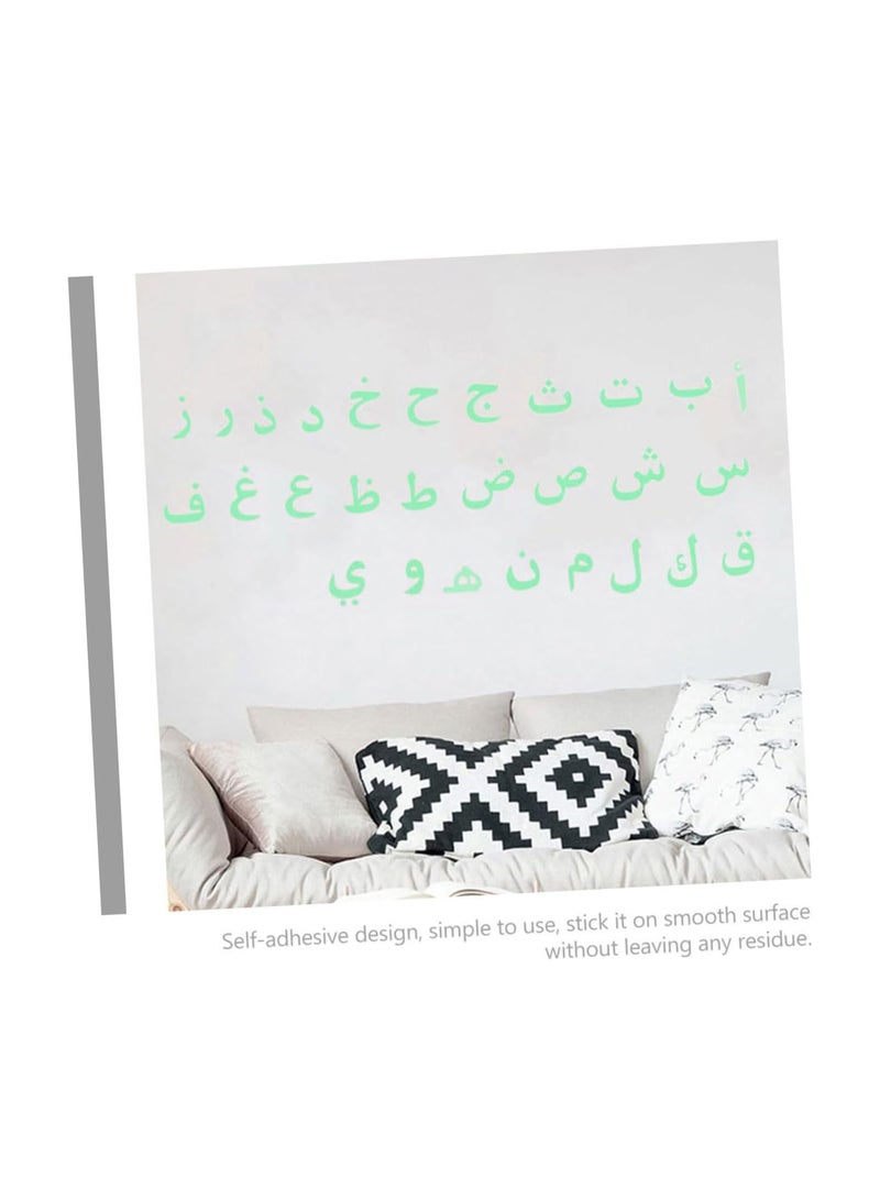 GGOOT 1 Sheet Letter Stickers Kids Room Wall Decals PVC Stickers on The Wall Arabic Alphabet Sticker for Wall Alphabet Wall Decor Decorate Applique Wall Sticker Children's Room Poster As Shown - Image 3