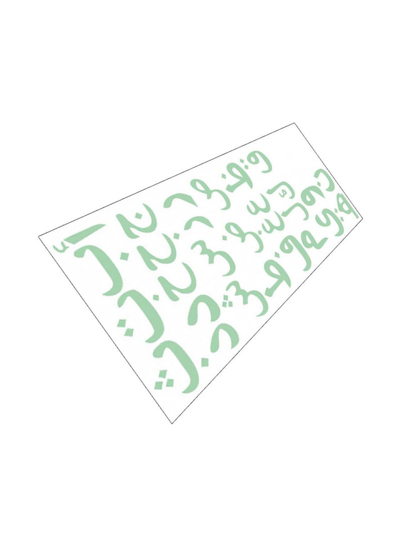 GGOOT 1 Sheet Letter Stickers Kids Room Wall Decals PVC Stickers on The Wall Arabic Alphabet Sticker for Wall Alphabet Wall Decor Decorate Applique Wall Sticker Children's Room Poster As Shown - Image 1