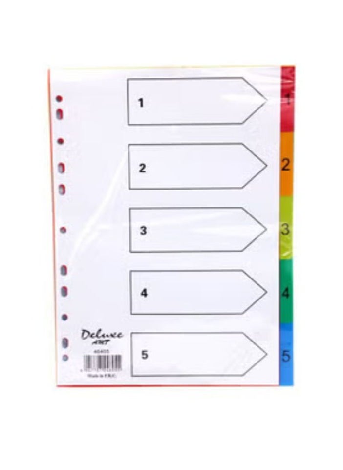 Deluxe 10-Piece A4 Paper Divider Multicolour  - Image 1