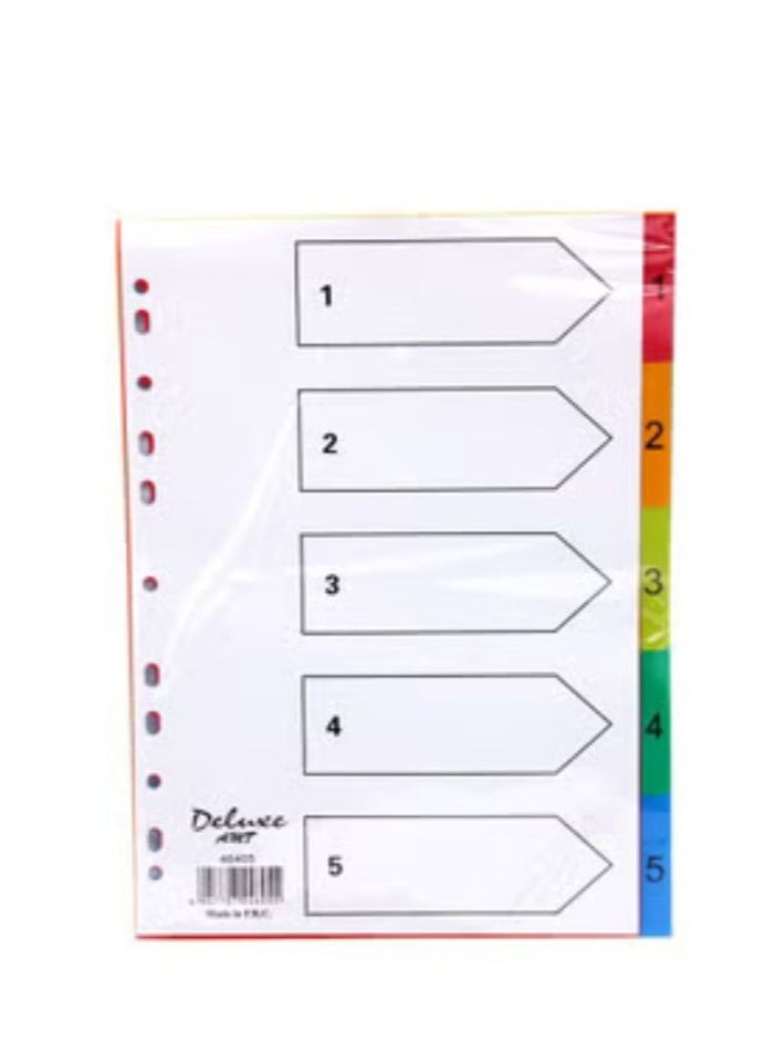 Deluxe 10-Piece A4 Paper Divider Multicolour  - Image 2
