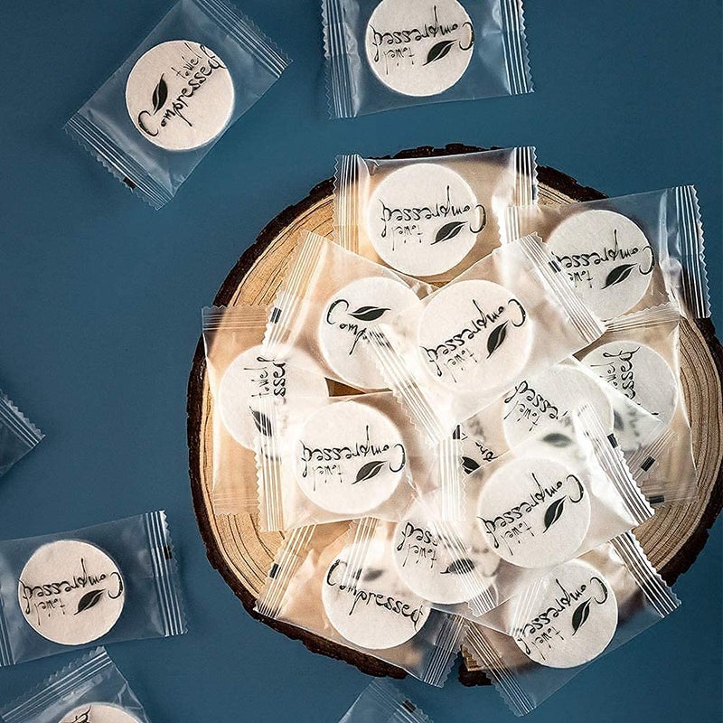 IKTU Large & Thick Compressed Disposable Towels - Soft, Durable, Reusable Magic Tissue - Travel, Home, Outdoor Hand Towels - (Size-9 x 12 Inch) (10 pcs, White) - Image 1