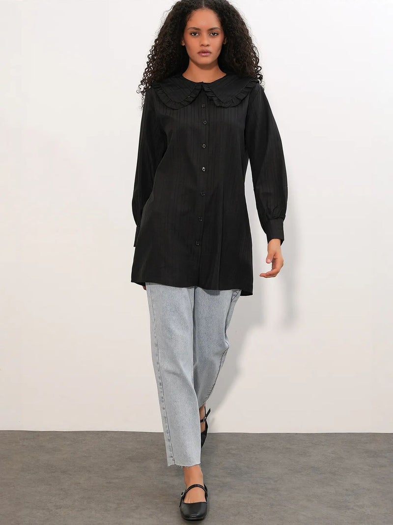 BIG DART BDART Long-sleeve Textured Shirt With Baby Collar - Image 2