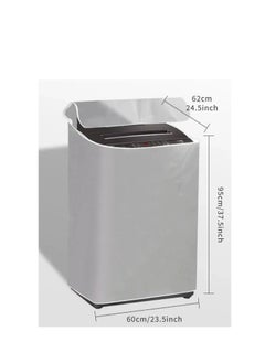 DUNISO All inclusive Washer Cover，Washing machine protective cover，Washing machine dust cover,with zipper，Sunscreen, rainproof, and waterproof for 99% of pulsator washing machines,L 