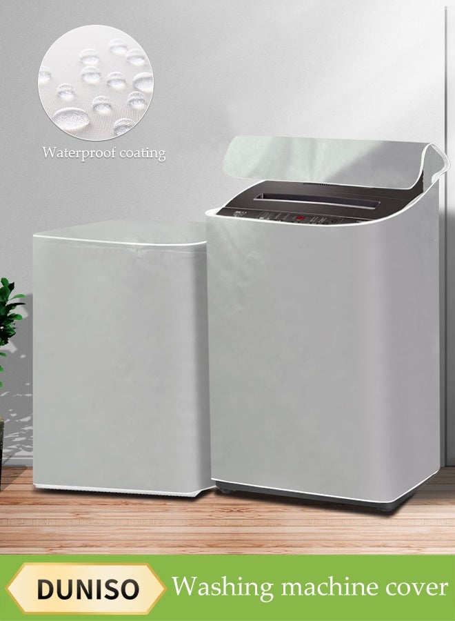 DUNISO غطاء غسالة شامل، غطاء واقي للغسالة، غطاء غسالة ضد الغبار، مع سحاب، واقي من الشمس، مقاوم للمطر، ومقاوم للماء لـ 99% من غسالات الدفع، L - Image 1