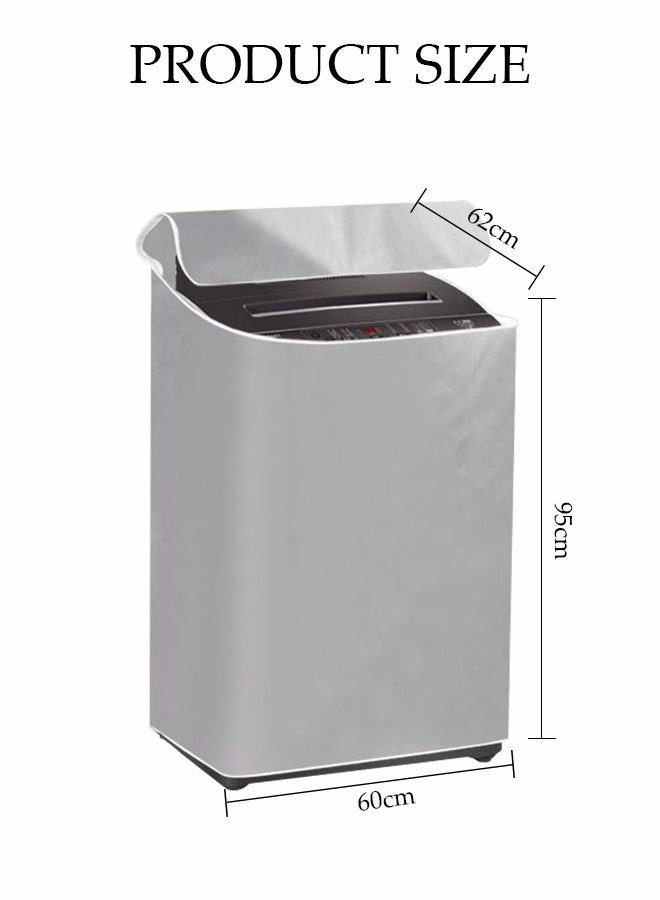 DUNISO غطاء غسالة شامل، غطاء واقي للغسالة، غطاء غسالة ضد الغبار، مع سحاب، واقي من الشمس، مقاوم للمطر، ومقاوم للماء لـ 99% من غسالات الدفع، L - Image 2