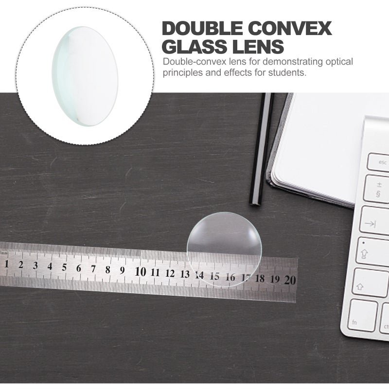 Double Convex Glass Lens Optical Lens 50mm Diameter 100mm Focal Length for Labs - Image 4