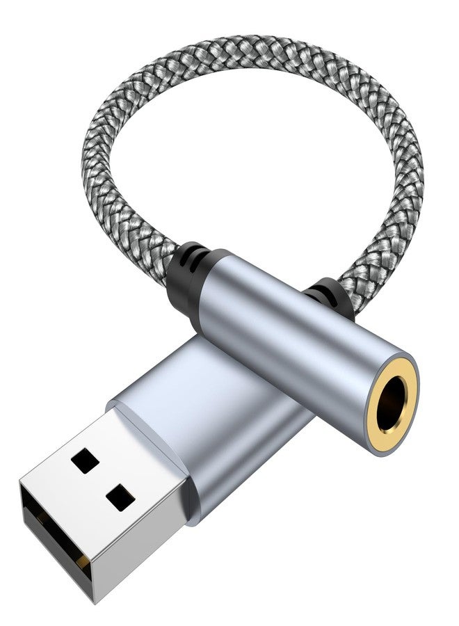 Pastall USB to 3.5mm Jack Audio Adapter, USB to Audio Aux Cable External Stereo Sound Card, USB to 3.5mm TRRS Female Headset for PS4/PS5/Headphone/Mac/Linux/Laptop/Desktops/Docking Station - Image 1