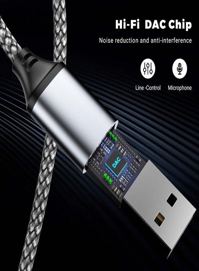 Pastall USB to 3.5mm Jack Audio Adapter, USB to Audio Aux Cable External Stereo Sound Card, USB to 3.5mm TRRS Female Headset for PS4/PS5/Headphone/Mac/Linux/Laptop/Desktops/Docking Station - Image 2
