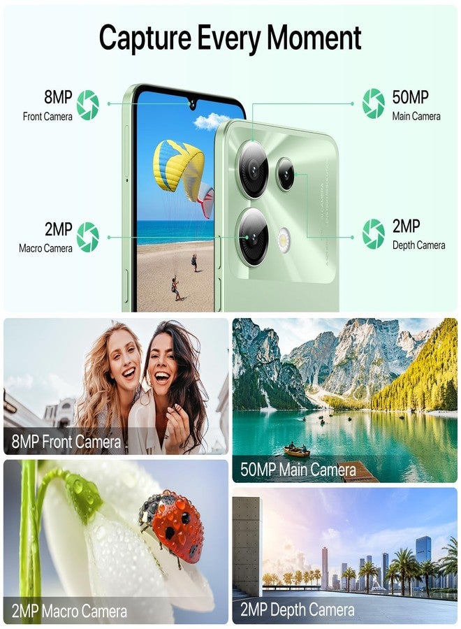 UMIDIGI G9 5G Cell Phone, Android 14 Unlocked Phones, 12(6+6) GB +128GB/1TB TF Expand, 5G Dual SIM, 50MP Camera, 6.75" HD+ 90Hz Display, AI Face & Fingerprint Unlock, 5000mAh Android Phone Green - Image 4