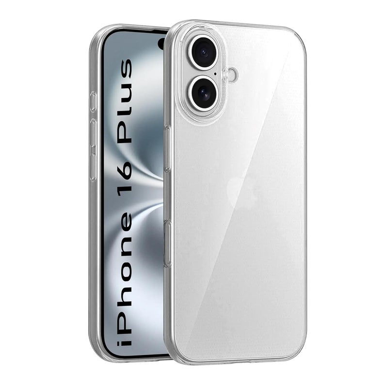 Cedo iPhone 16 Plus (6.7 inch) Clear Case | Soft Flexible Slim-Fit | Full Body 360 Protection Shock Proof TPU Back Cover (Transparent) - Image 1