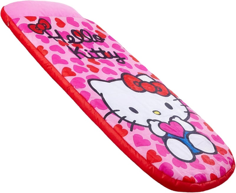 كاركتر ورلد Character World Hello Kitty ReadyBed فراش هوائي للأطفال قابل للنفخ وحقيبة نوم مع مضخة | مرتبة سفر للفتيات للمبيت والتخييم أو الاستخدام المنزلي - Image 1