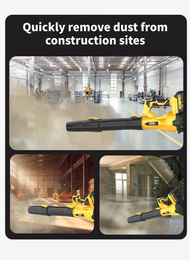 والالا منفاخ أوراق لاسلكي يعمل ببطاريتين، منفاخ عالي الطاقة يعمل بالبطارية للعناية بالعشب، وإزالة الأوراق والثلوج، وتنظيف مواقع العمل، وإزالة الغبار من ورش العمل وأجهزة الكمبيوتر، منفاخ هواء كهربائي خفيف الوزن - Image 3