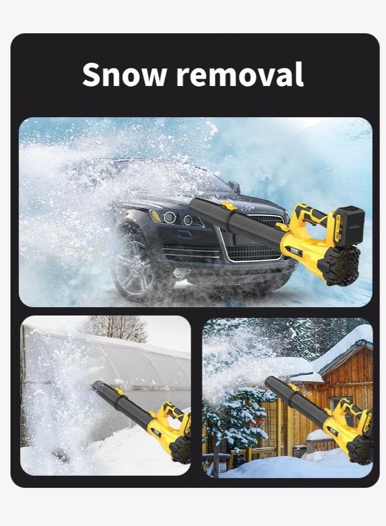 والالا منفاخ أوراق لاسلكي يعمل ببطاريتين، منفاخ عالي الطاقة يعمل بالبطارية للعناية بالعشب، وإزالة الأوراق والثلوج، وتنظيف مواقع العمل، وإزالة الغبار من ورش العمل وأجهزة الكمبيوتر، منفاخ هواء كهربائي خفيف الوزن - Image 4