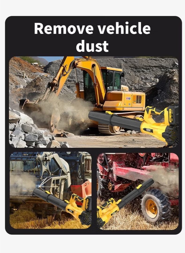 والالا منفاخ أوراق لاسلكي يعمل ببطاريتين، منفاخ عالي الطاقة يعمل بالبطارية للعناية بالعشب، وإزالة الأوراق والثلوج، وتنظيف مواقع العمل، وإزالة الغبار من ورش العمل وأجهزة الكمبيوتر، منفاخ هواء كهربائي خفيف الوزن - Image 5