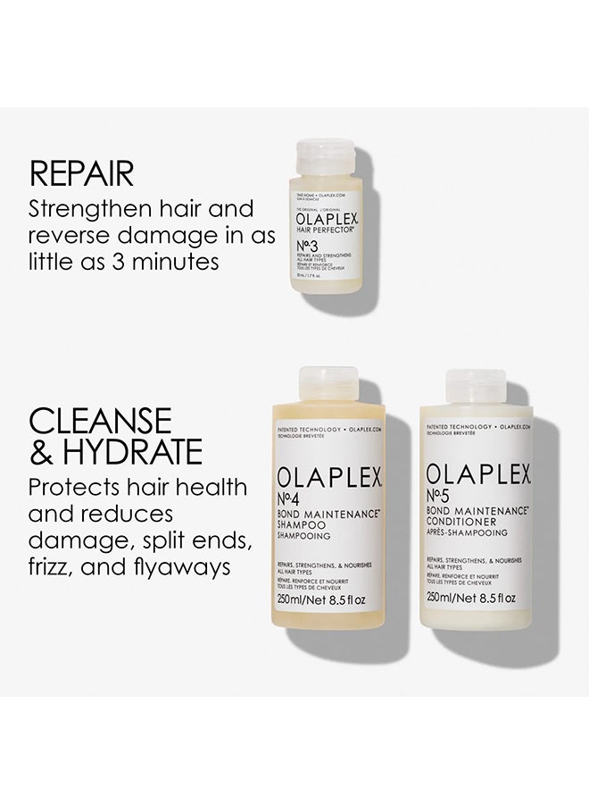 Olaplex 3-Piece No.3 Hair Perfector 100 ml No.4 Bond Maintenance Shampoo 250 ml  And No.5 Bond Maintenance Conditioner multicolour 250ml - Image 3