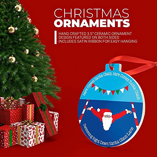 تشاك توك سبورتس زخرفة سيراميك السباحة | هنا يأتي زخرفة عيد الميلاد سانتا كلوز - Image 2