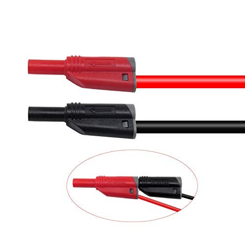 Amadget Coaxial Cable BNC Male to Dual 4mm Banana Plug Stackable Test Lead Probe for Oscilloscope,120CM - Image 4