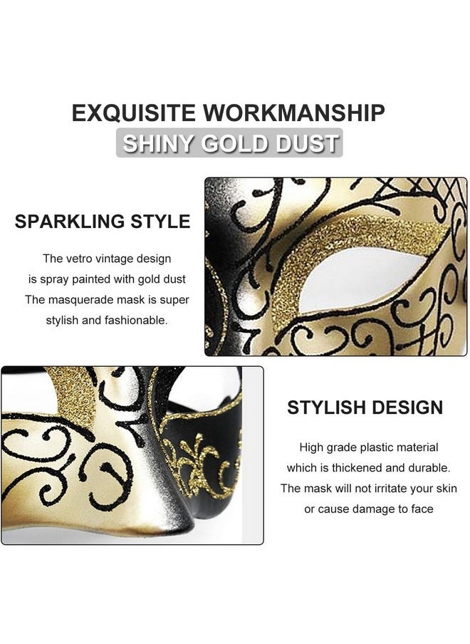 Beauenty Masquerade Mask for Couples Lace Eye Mask Party Ball Prom Mask Costume Mardi Gras 2 Packs  - Image 3