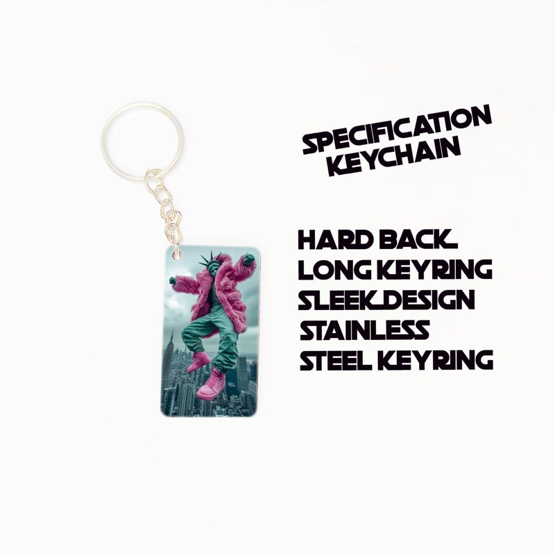 OUTFITQUE OUTFITQUE Premium (Pack of 2) Anime-364 Printed Long Keychain For Bike, Scooty, Car, MDF Keyholder - Image 3