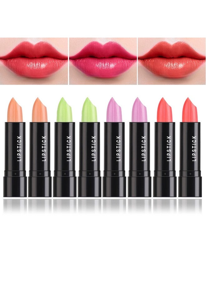 LZYLLS 8 Pcs Color Changing Change Lipstick,Magic Lipstick Jelly Lip Balm,Moisturizer Tinted Lip Tint Stain Long Lasting Waterproof Temperature Color Change Lip Gloss - Image 2