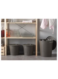 Zaboon Bin With Lid, Grey, 16 L  - Image 3