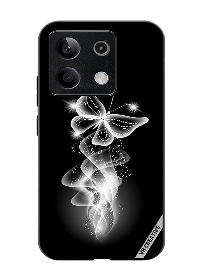 VR CREATIVE Protective Case Cover For Xiaomi Poco X6 Butterfly Lighting Design Multicolour - Image 1