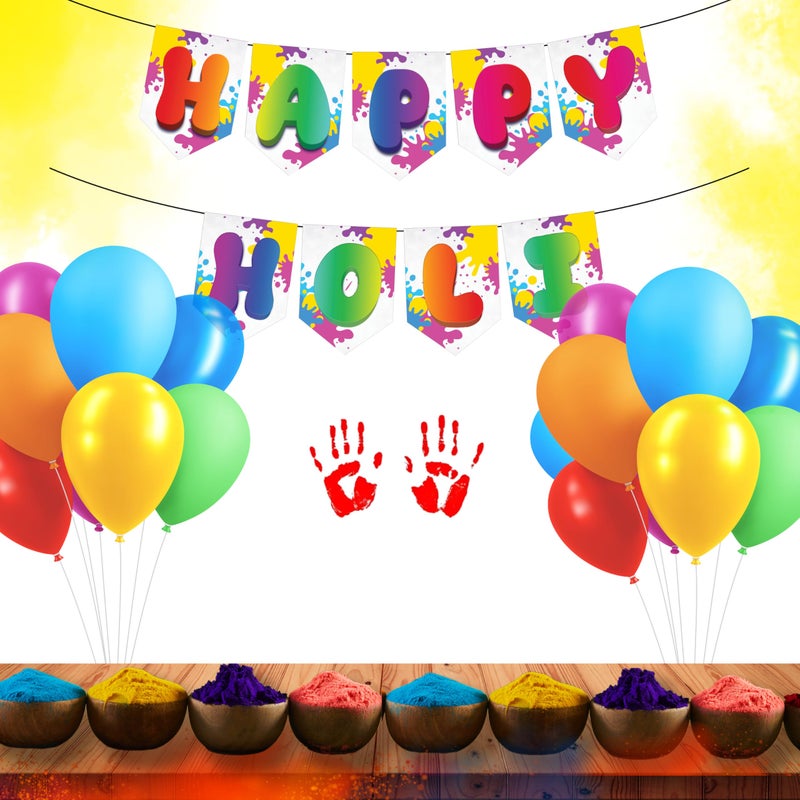 1iAM Happy Holi Decoration Items | 1pc 13.6X10.3cm "HAPPY HOLI" 300gsm Printed Paper Banner for Celebration of 14th March in Home, Office, Club, Schools, Collage, Restaurant, Apartment Decoration - Image 5