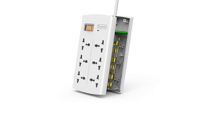Huntkey 6 Sockets White Power Strip and Rebel Mini USB Keyboard LED Light Small - Image 4