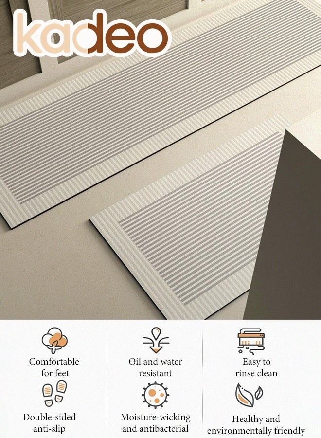kadeo 2PCS Kitchen Mat Set, Cushioned Non Slip Rugs for Kitchen Floor, Absorbent Runner Comfort Standing Mats Washable for Kitchen, Office, Home - Image 5