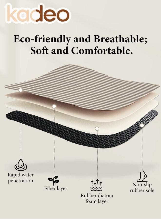 kadeo 2PCS Kitchen Mat Set, Cushioned Non Slip Rugs for Kitchen Floor, Absorbent Runner Comfort Standing Mats Washable for Kitchen, Office, Home - Image 3