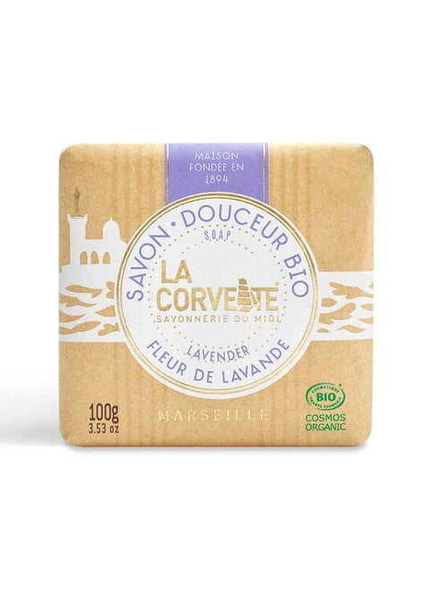 La Corvette Organic Lavender Flower Soap 100g -  for Skincare with Lavender Scent