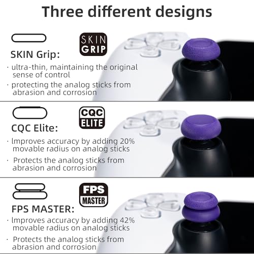 Savage Raven by Skull & Co. Thumb Grips Joystick Cap Analog Stick Cover for PlayStation Portal (Set of 6) - Black - Image 3
