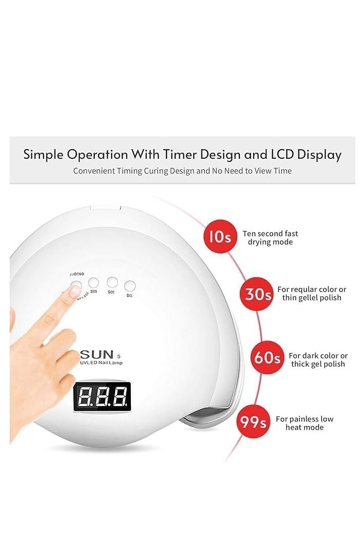 مصباح الأشعة فوق البنفسجية الشمسي، جهاز تجفيف طلاء الأظافر وطلاء الأظافر 3 في 1 - Image 3
