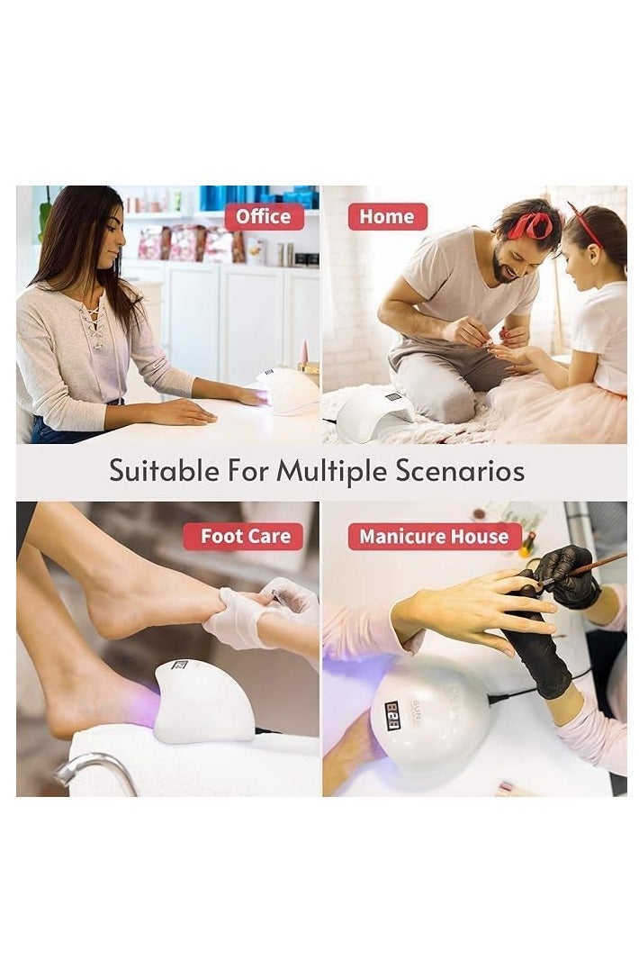 مصباح الأشعة فوق البنفسجية الشمسي، جهاز تجفيف طلاء الأظافر وطلاء الأظافر 3 في 1 - Image 4