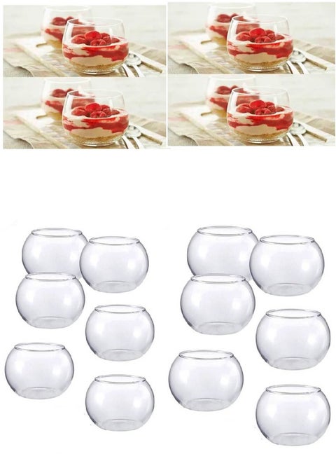 تشيز كيك كاسات شفافة مستديرة 8x8 سم