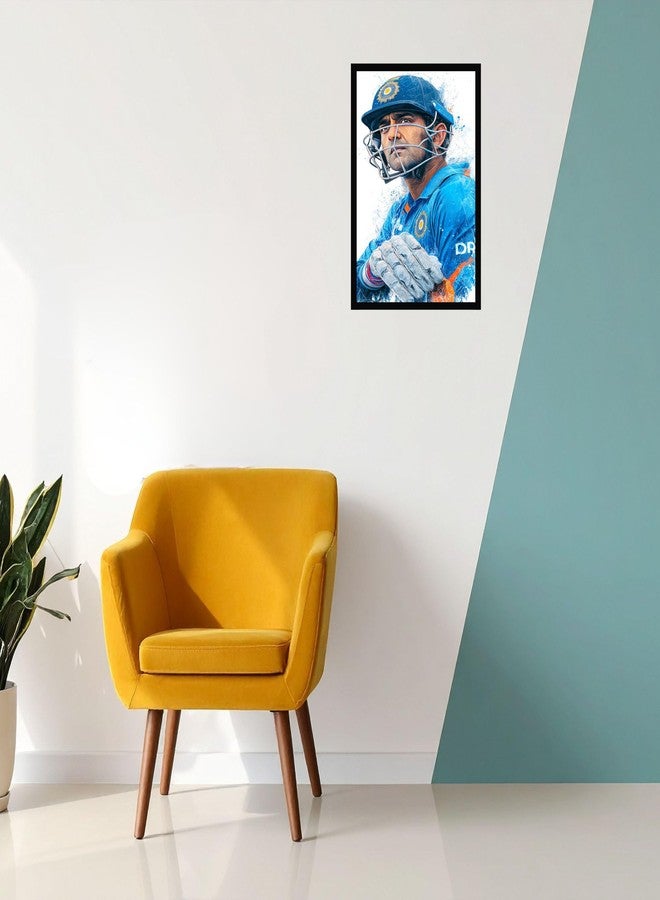 THE URBAN BRAND MS Dhoni Intense Portrait Wall Black Framed Poster | 8x12 inch (A4 Size) | Hanging Wall Artwork Frames For Home Bedroom, Living Room and Walls Aesthetic-Paper - Image 2