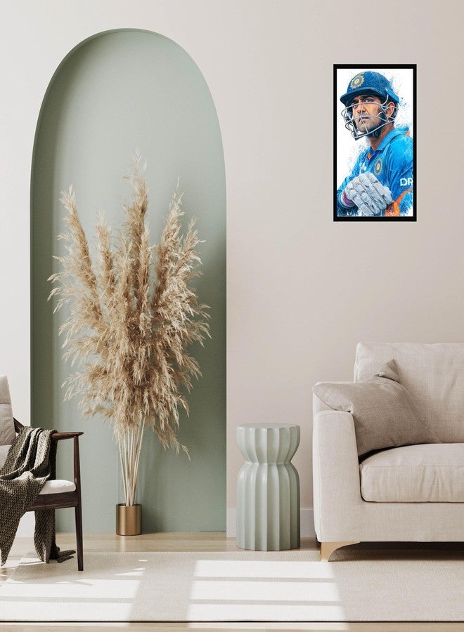 THE URBAN BRAND MS Dhoni Intense Portrait Wall Black Framed Poster | 8x12 inch (A4 Size) | Hanging Wall Artwork Frames For Home Bedroom, Living Room and Walls Aesthetic-Paper - Image 5