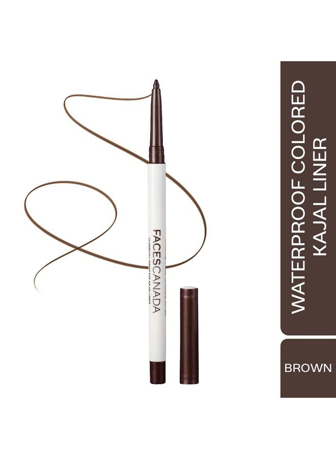 Facescanada Ultime Pro Twist Eyeliner Pencil - Brown | 24 HR Long Stay | Intense Color In One Stroke | Matte Finish & Soft Texture | Waterproof & Smudge Proof | 0.01 Oz/0.35g - Image 2