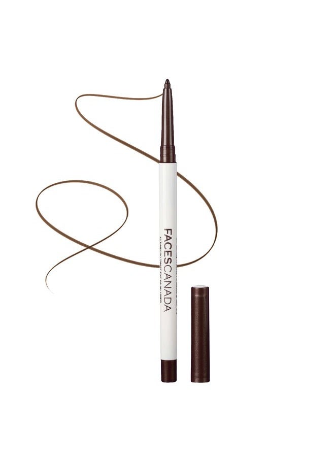Facescanada Ultime Pro Twist Eyeliner Pencil - Brown | 24 HR Long Stay | Intense Color In One Stroke | Matte Finish & Soft Texture | Waterproof & Smudge Proof | 0.01 Oz/0.35g - Image 1