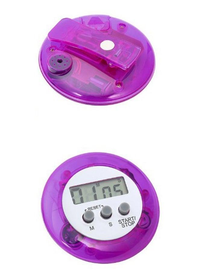 Digital Cooking Countdown Timer Purple 64x64x21mm - Image 3