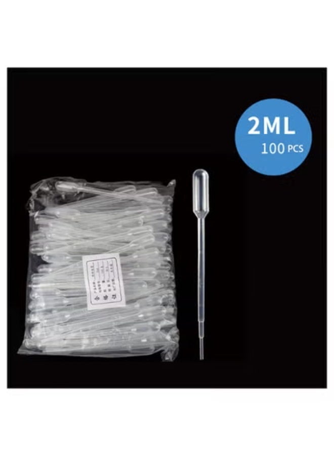 ماصة باستور متدرجة 2 مل قطارة بلاستيكية للاستعمال مرة واحدة - عبوة من 100 قطعة - Image 1