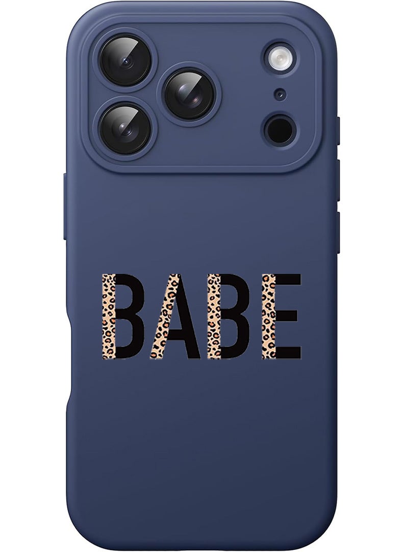 Theodor Protective Slim Fit Case Liquid Silicone Cover with Full Body Protection Anti-Scratch Shockproof Case For Apple iPhone 17 Pro Max (Blue) Babe - Image 1