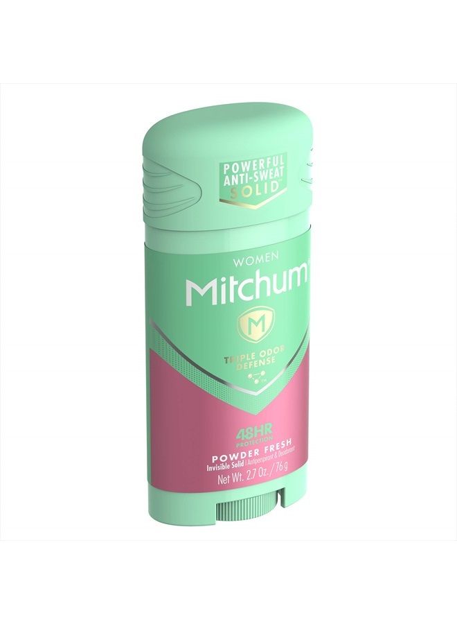 Mitchum For Women Triple Odor Defense Invisible Solid Antiperspirant & Deodorant, 2.70 oz (Pack of 3) - Image 2