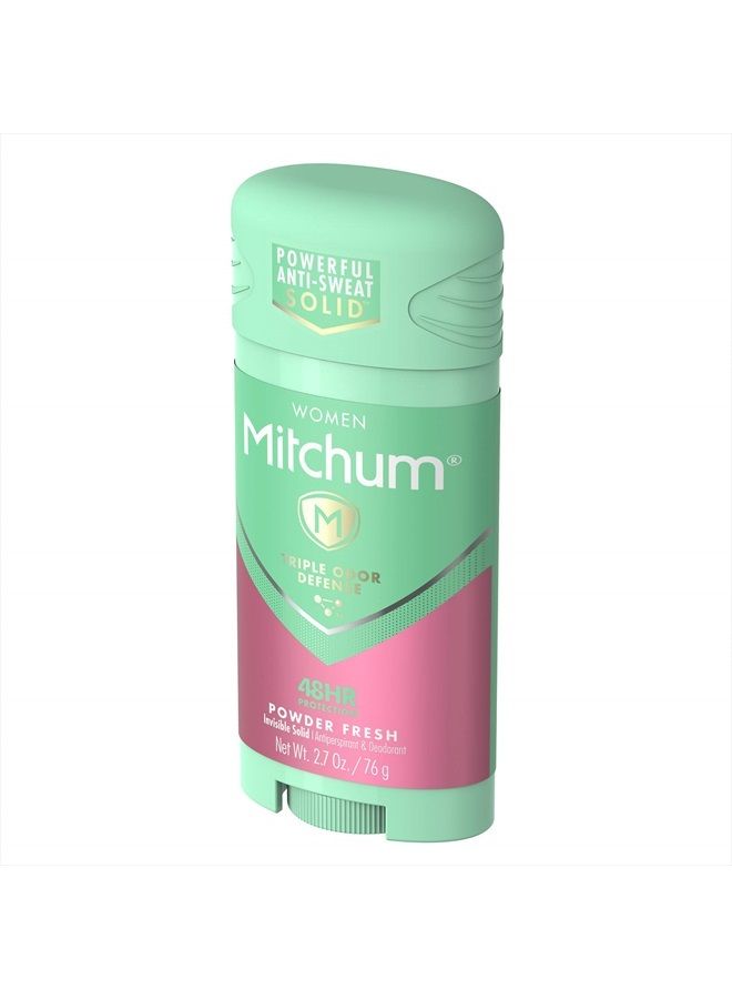 Mitchum For Women Triple Odor Defense Invisible Solid Antiperspirant & Deodorant, 2.70 oz (Pack of 3) - Image 3