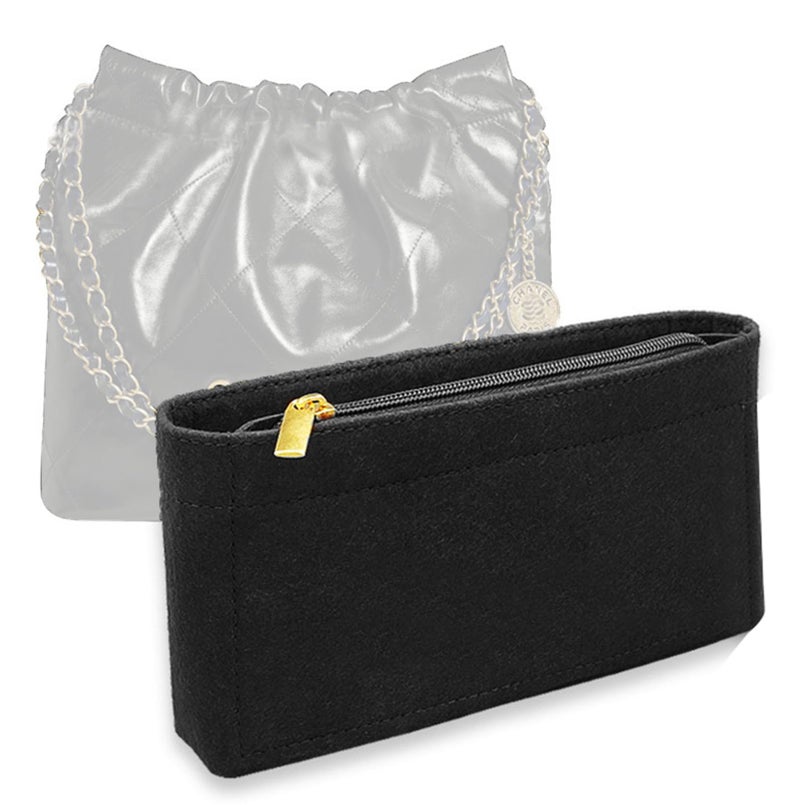 Lckaey Purse Organizer for Chanel 22 Handbag Single Shoulder Felt Organizer Insert Y081BlackM - Image 2